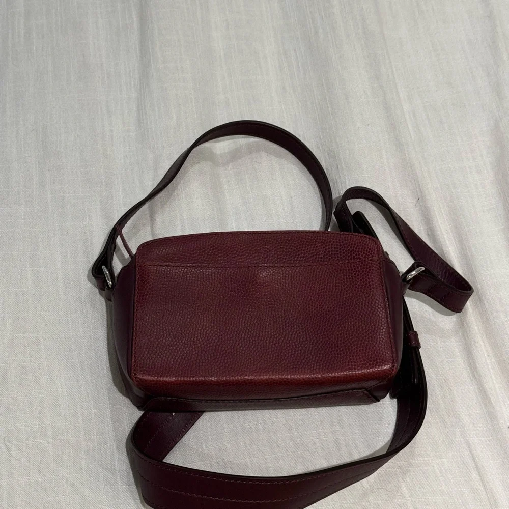 Shinola Burgundy Leather Crossbody Bag - Picture 2 of 4